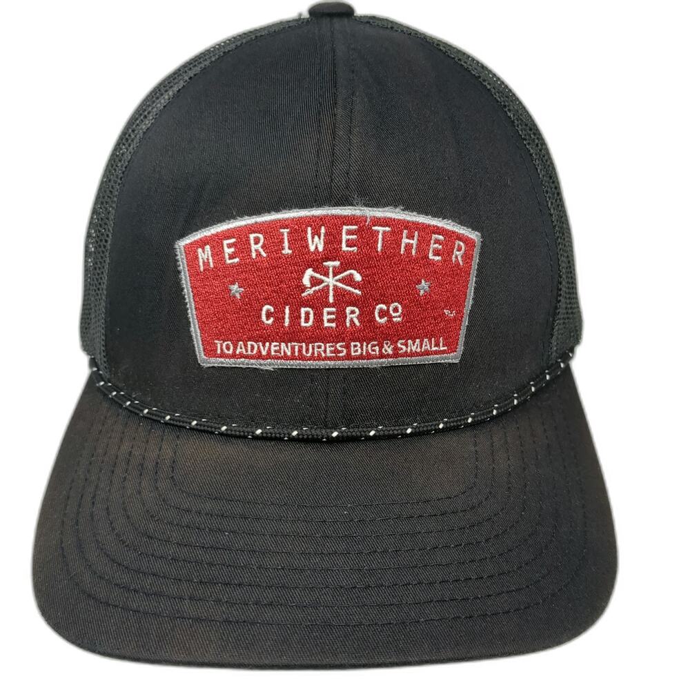 Pacific Headwear Trucker Hat Black One Size Meriwether Cider Co Mesh Rope Hat